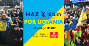 Banca Pueyo habilita un código de BIZUM para recaudar fondos para el proyecto de ayuda humanitaria a Ucrania de Cáritas Diocesana de Mérida-Badajoz.